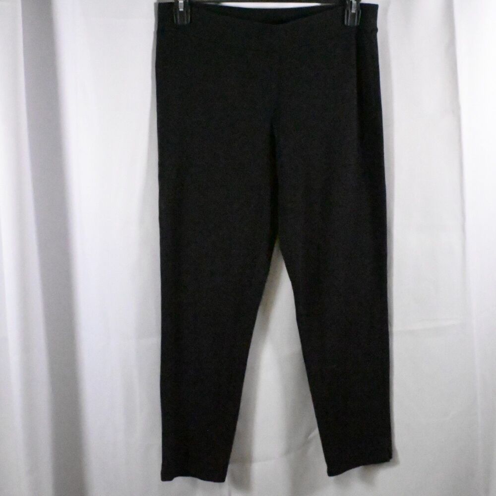 J. Jill Perfect Pima Black Pull-On Cropped Pants Women's Small 32x27.5